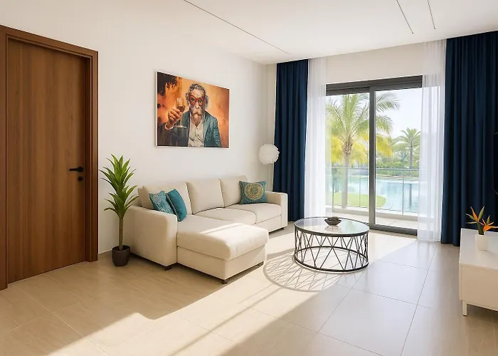 Pool View Apartment With Large Terrace 5 Min Walk To The Sea